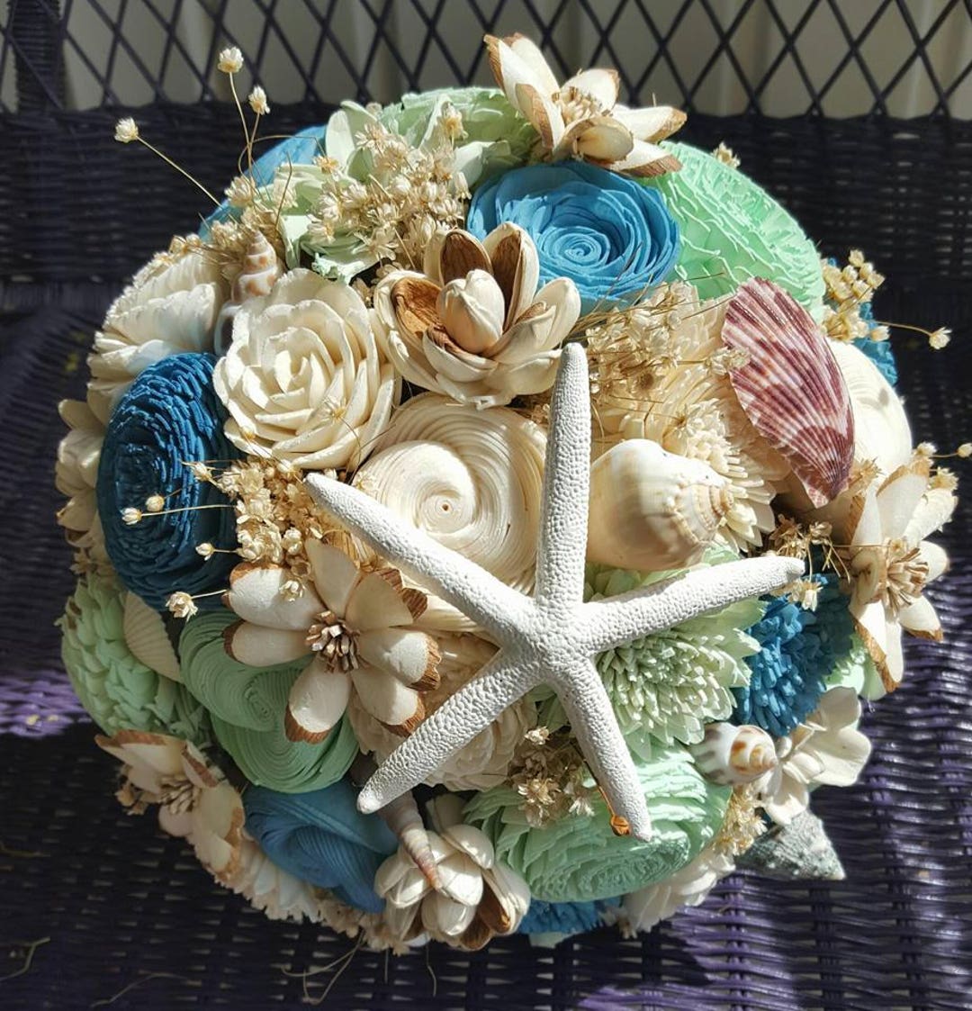 Sola Beach Bouquet, Sola Flower, Wooden Flower Bouquet, Beach