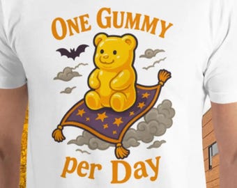 Camiseta de Halloween con ositos de goma: divertida camiseta con frase de dulces