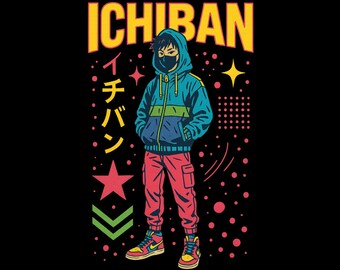 Ichiban is #1 Shirt Japanese Streetwear T-Shirt Anime Cyberpunk Graphic Tee