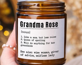 Personalized Grandma Gifts, Definition Candle, Custom Candle Gift For Her, Funny Gift For Grandma, Handmade Scented Jar Candle