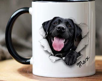 Custom Pet Portrait Coffee Mug, Personalized Dog Or Cat Mug, Gift For Pet Lovers, Dog Mom Or Cat Mom Gift, Custom Mug From Photo