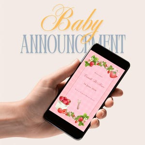 Tarjeta de anuncio de nacimiento de bebé para Instagram Story