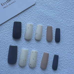 Solid Color Nails, Plain Simple Acrylic Nails Press on, Hand Painted Nails, Faux Nails, Reusable Nails Press on Nails, Handmade Nails