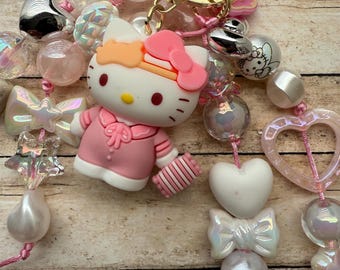 Extravagante Kitty Schlüsselanhänger/Taschenanhänger