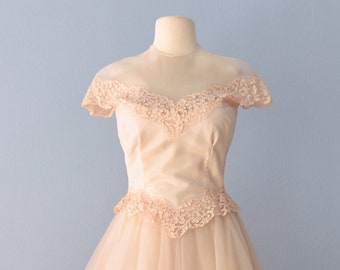 SALE///1950s Wedding Dress...WILLIAM CAHILL Candlelight Tea Length Wedding Dress