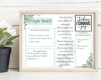 Minimalist Prayer Board, Prayer gift for Christian, Christian mom gift, the Lord's prayer white board, Gift for pastor's wife