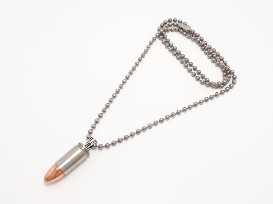 Bullet Necklace 9mm Bullet Necklace / Pendant / Charm Etsy