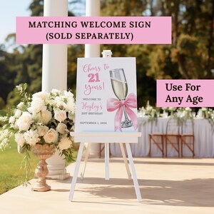 70th Birthday Party Invitation Template, Pink Coquette Bow 5x7 Cute Fun Cheers Champagne Invite And Mobile Evite, Digital Download 135 image 12