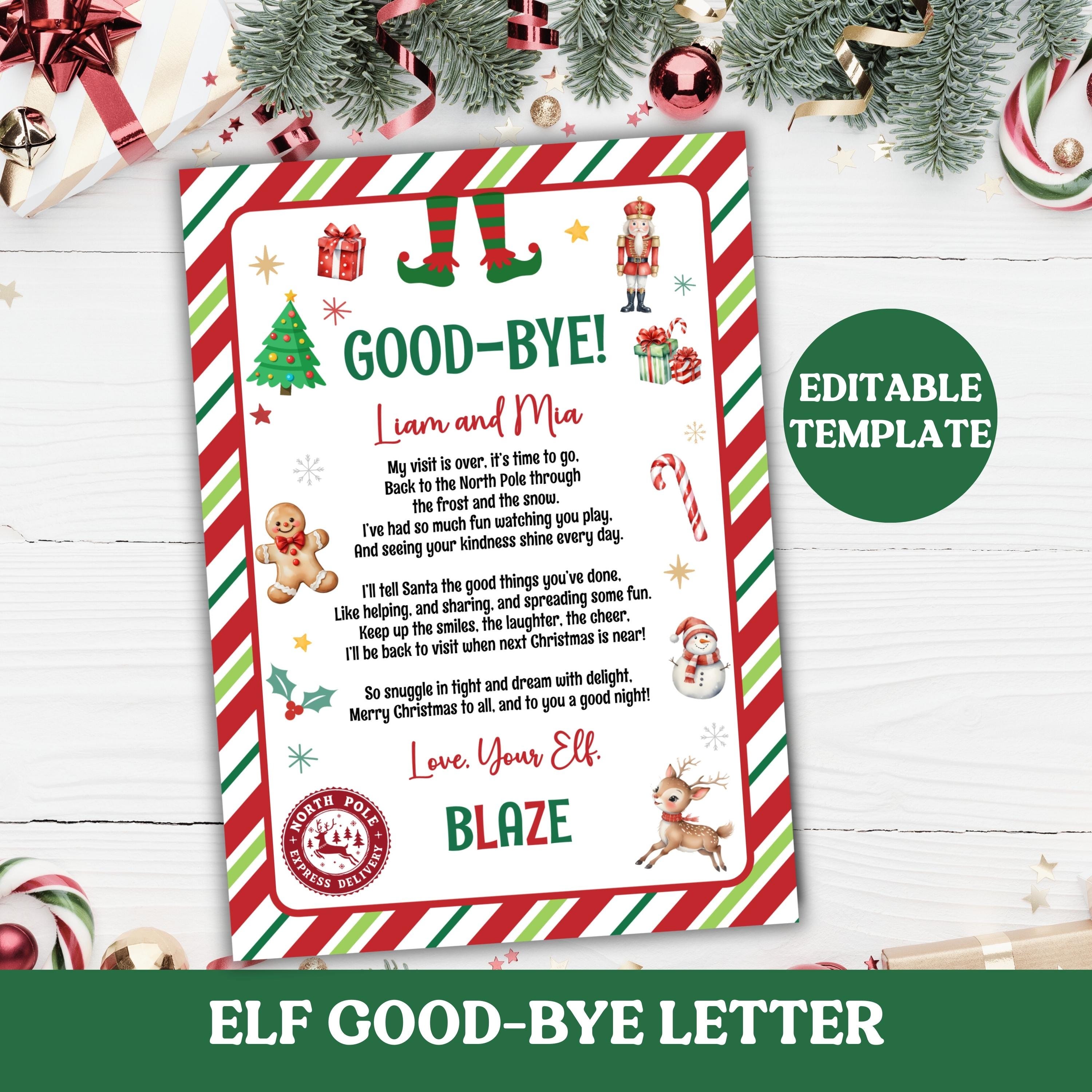 Letterina Di Babbo Natale VARZI – Busta, Lettera E Penna Decorata, Formato A4, Rosso, Per Bambini