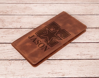 Dallas Cowboys Leather Wallet, Engraved NFL Football Fan Gift