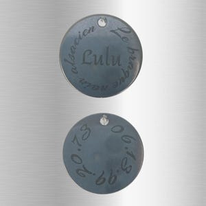 Round identification medallion for dogs