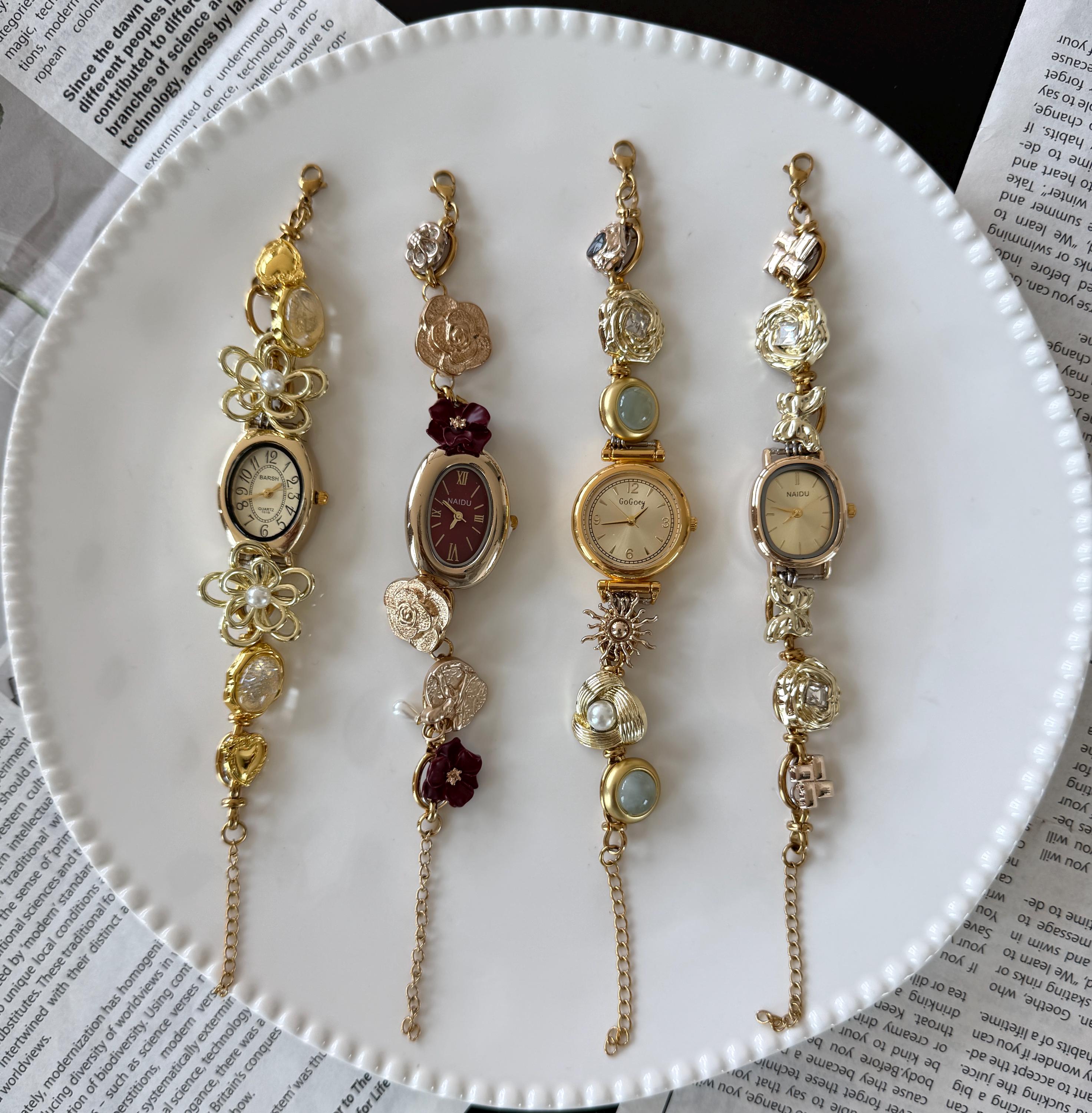 Gemstone Watches Gold - Etsy