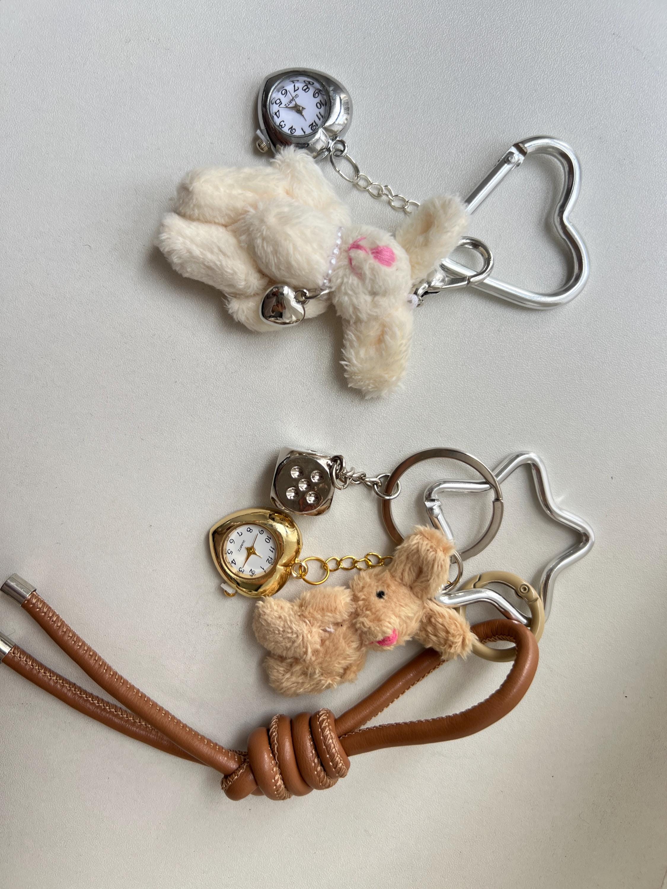 Keychain Y2k Rope Y2K Watch Keychain,rabbit Bag Accessory, Heart Watch Charm Accessory ...