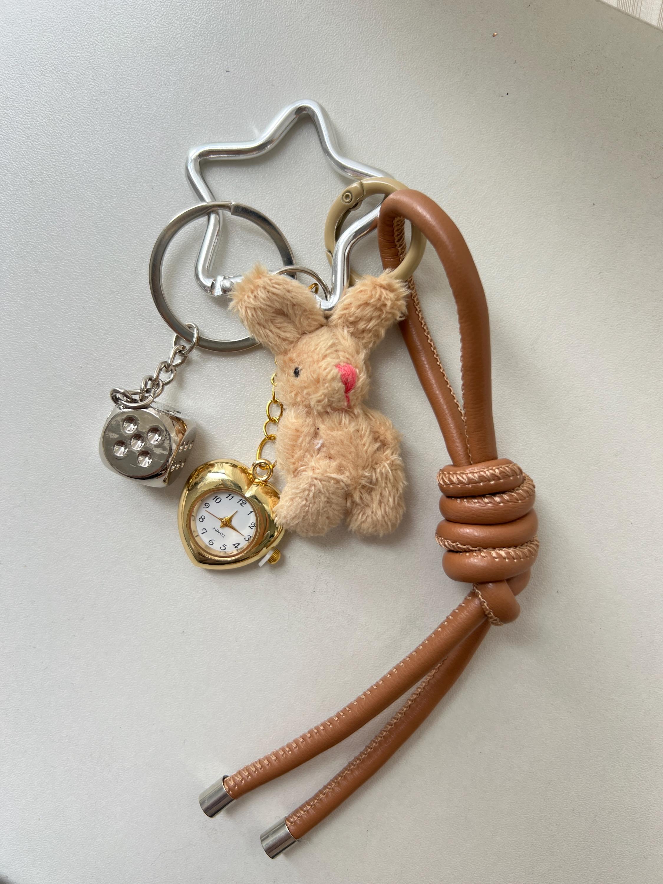 Keychain Y2k Rope Y2K Watch Keychain,rabbit Bag Accessory, Heart Watch Charm Accessory ...