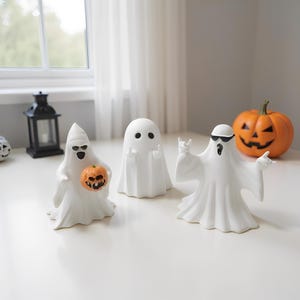 Spooky Ghost Decor, Halloween Decoration Desk Display, Spooky Home Decor, Adorable Fall Accent, Unique Gifts, Gift for Her, Halloween Gift