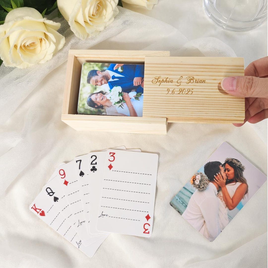 Custom Photo Playing Cards: Unique Family Gift in Personalized Box - Etsy