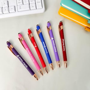 Personalized Luxurious Soft Touch Rose Gold Pen, Personalised Gift Pens for Women, Teacher Gifts, Fancy Custom Pen, Gifts for company