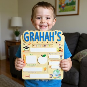 Personalized First Day Of School Sign, Reusable Back To School Sign For Photos, School Board, 1st Day Of School Sign, Dry Erase School Sign
