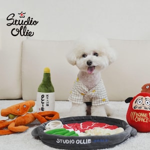 Juguete para perros Snuffle Nose Work - Colección Onsen Japonesa - Rompecabezas arrugado y chirriante - Enriquecimiento sensorial para perros - Regalos de cumpleaños navideños