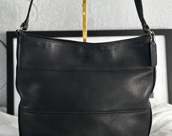 バッグ Vintage Coach Tribeca Shopper Tote Large VINTAGE Coach Leather Tribeca Shopper Shoulder Bag, Black