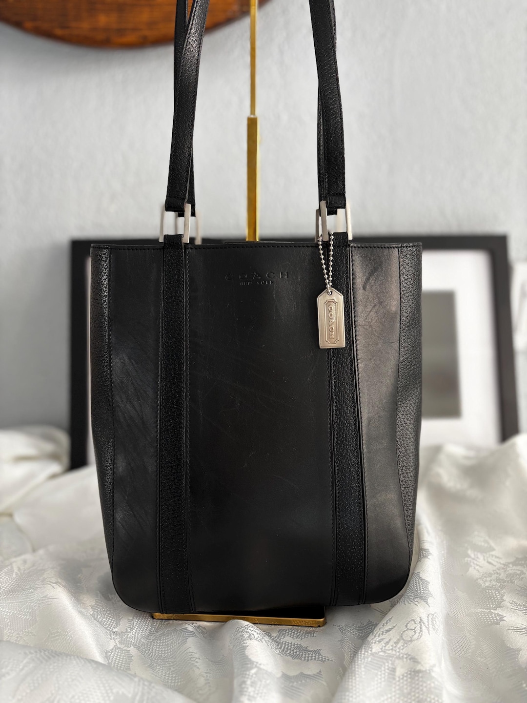 未使用保管品 vintage coach old black ダブルジップ 黒 Extremely Rare Made In USA Old Coach 9806 Shoulder Bag Black
