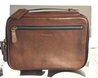 Vintage Coach 9340 Legacy Saddle Shoulder Buckle Bag Black Leather