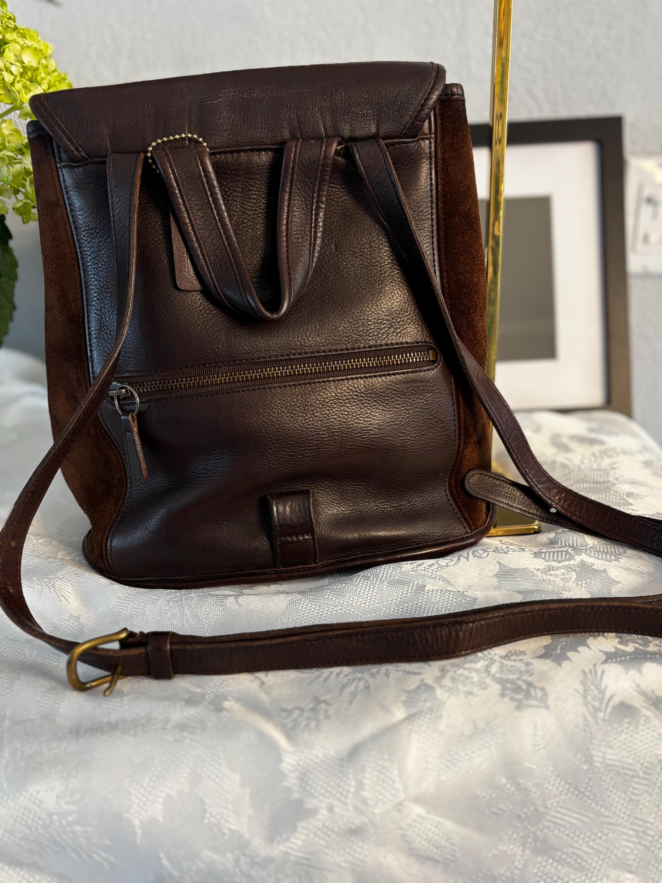 バッグ Vintage Coach Convertible Backpack Suedo Vintage Coach Berkeley Convertible Backpack - Etsy