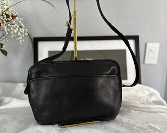 バッグ Vintage COACH Legacy Hampton 90's Coach Vintage Hampton Legacy Smooth Black Leather Backpack