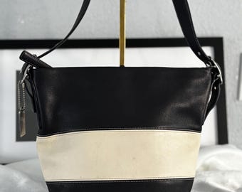 Vintage Coach Black Maggie Duffle Purse 9019 - Etsy