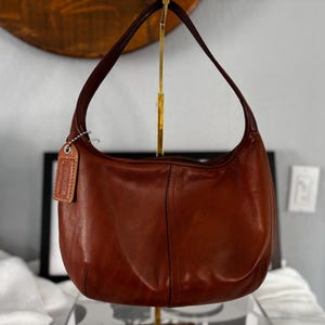 Vintage Coach Ergo Zip Hobo Shoulder Bag Purse 9025 Red