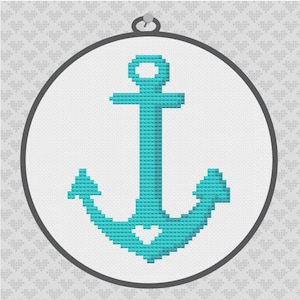 Anchor Silhouette Cross Stitch PDF Pattern