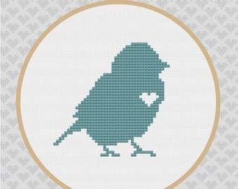 Bird Silhouette Cross Stitch PDF Pattern 2