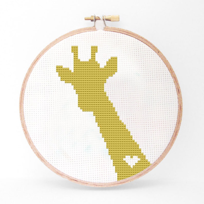Giraffe Portrait Silhouette Cross Stitch PDF Pattern | Etsy