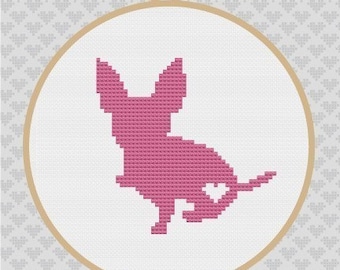 Chihuahua Silhouette Cross Stitch PDF Pattern