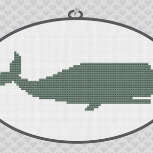 クジラのシルエット クロスステッチ PDF パターン