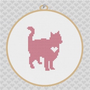 Cat Silhouette Cross Stitch PDF Pattern 4