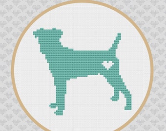 Parson Russell Terrier Silhouette Cross Stitch PDF Pattern