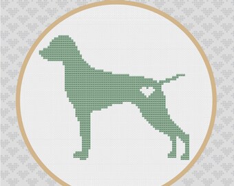 Vizsla Silhouette Cross Stitch PDF Pattern