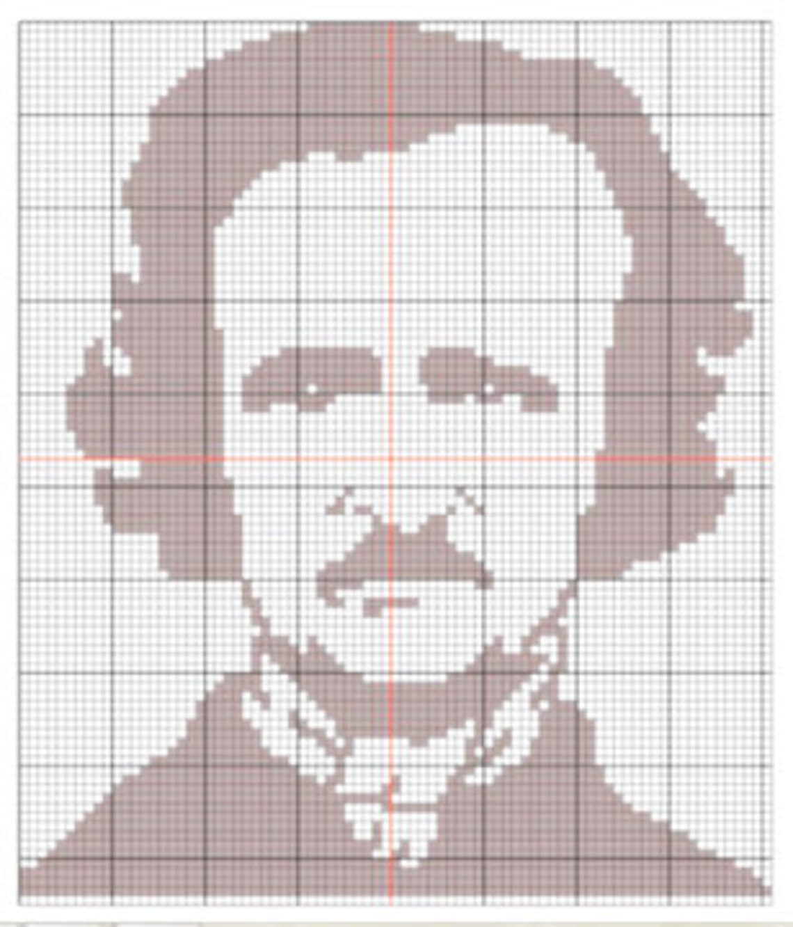 Edgar Allan Poe Silhouette Cross Stitch PDF Pattern - Etsy