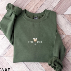 Fizz Time Sweatshirt, Champagne Lover Gift, Bachelorette Party Crewneck, Bridal Shower Sweatshirt, Mimosa Brunch Top, Girls Weekend Shirt