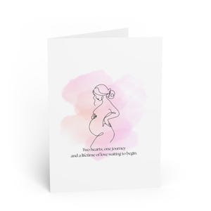 Cartão de gravidez, citação sentimental de maternidade, cartão de chá de bebê, presente para futura mamãe, cartão de felicitações de maternidade atencioso, SunnySerene