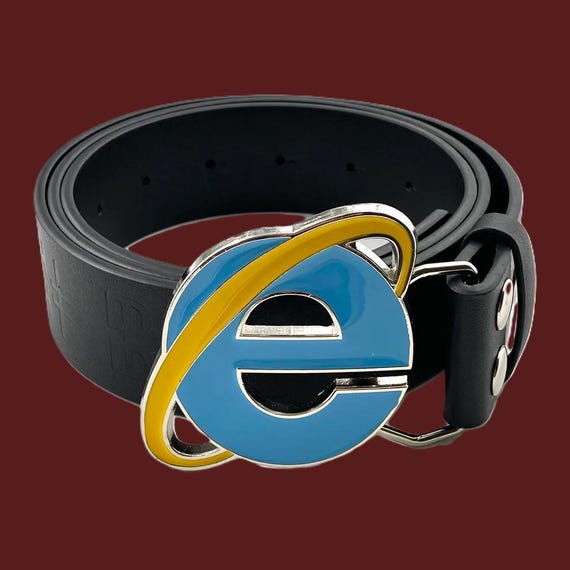 Y2K Internet Explorer Buckle Belt - Ectasy Belt - Etsy