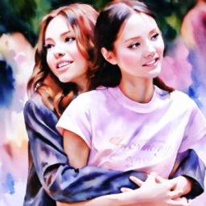 Thailändsk GL-serie romantisk poster: Lookmhee & Sonya från serien Affär och Harmoni hemlig