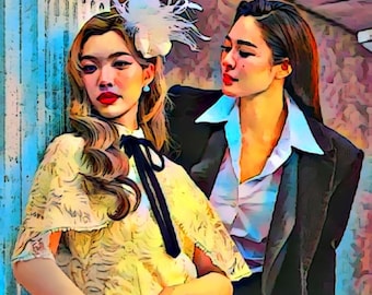 Afiche de GL tailandés: LingLing y Orm, El secreto de nosotros y sólo tú.
