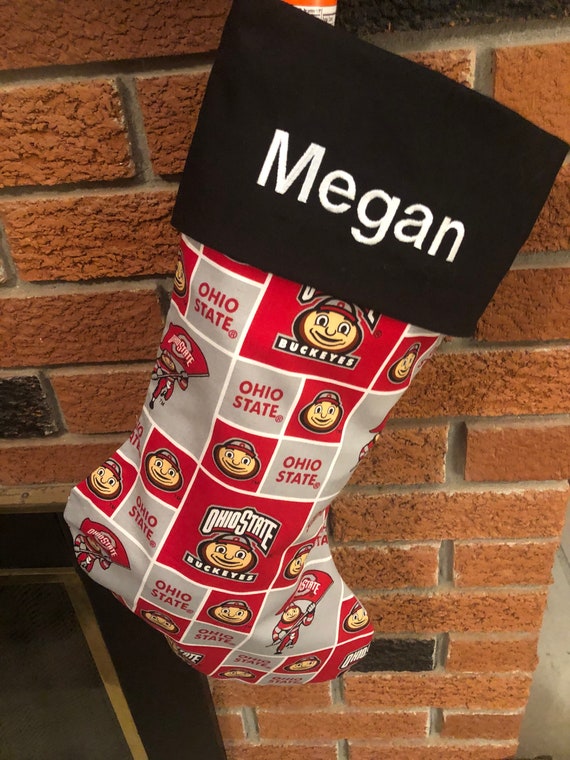Personalised Ohio State Christmas stocking Etsy