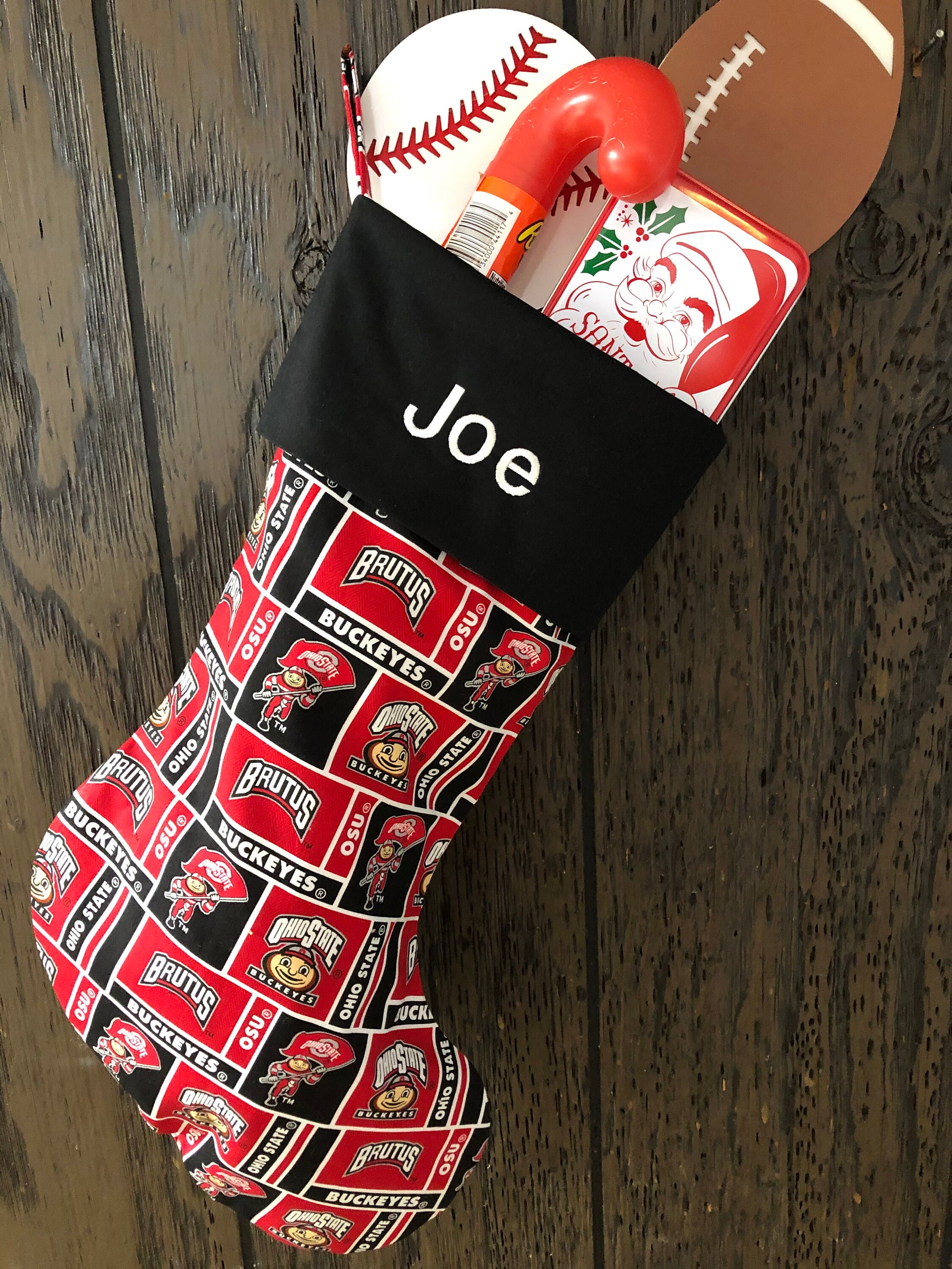 Personalised Ohio State Christmas stocking Etsy