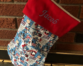 Captain America Christmas Stocking