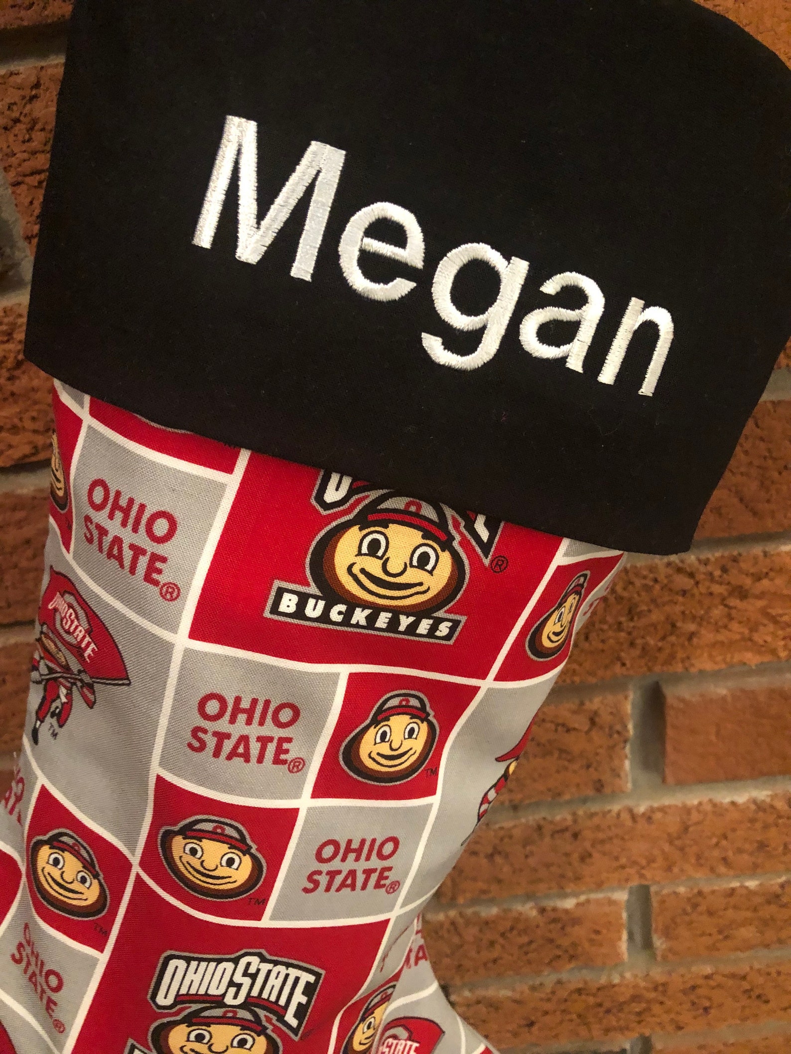 Personalised Ohio State Christmas stocking Etsy