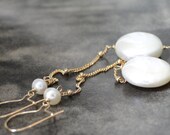 Statement Earrings Jewelry Freshwater Coin Pearl Earrings 14k Gold Filled Earrings Wedding Earrings Dangle Pearl Earrings
