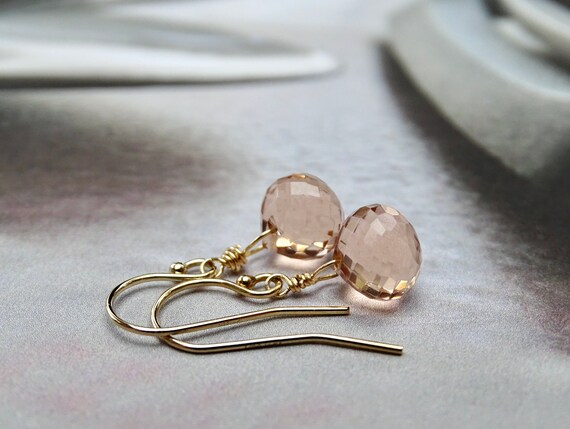 Gemstone Earrings 14k Solid Gold Dangle Earrings Gift Wrapped
